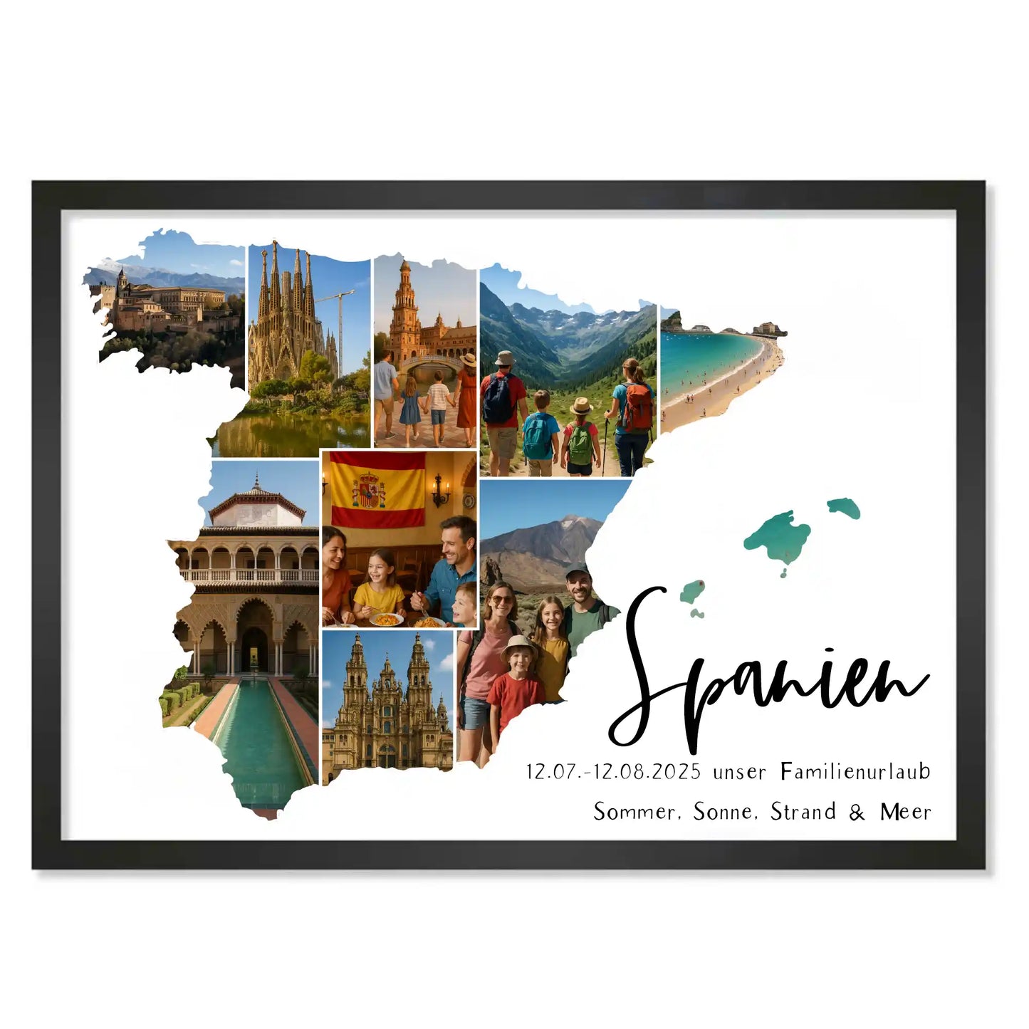 Personalisiertes Poster "Unser Urlaub #1"
