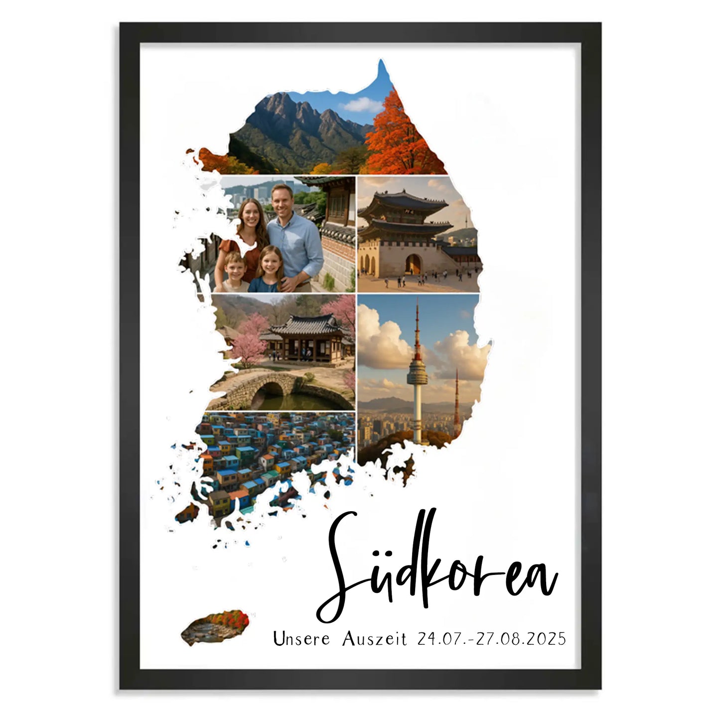 Personalisiertes Poster "Unser Urlaub #1"