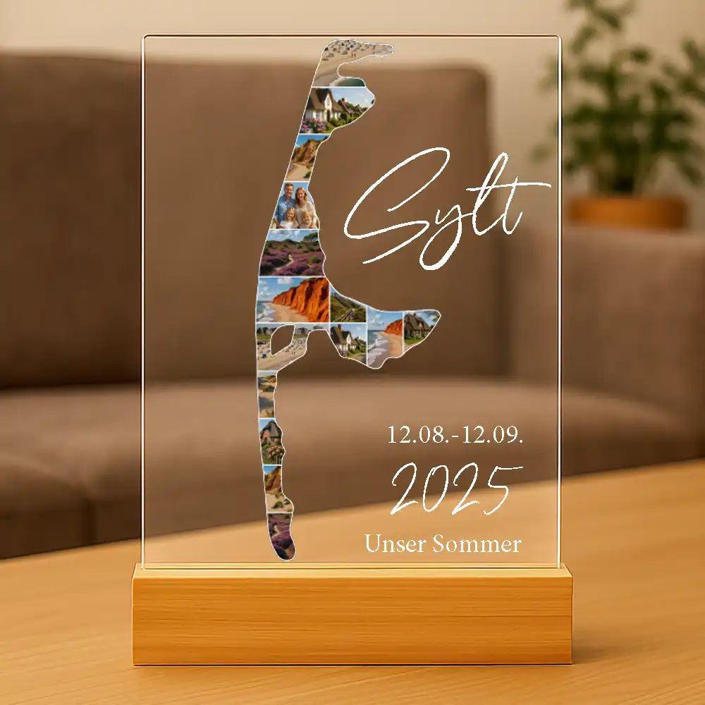 Personalisiertes Bild auf Acrylglas "Unser Urlaub #1"