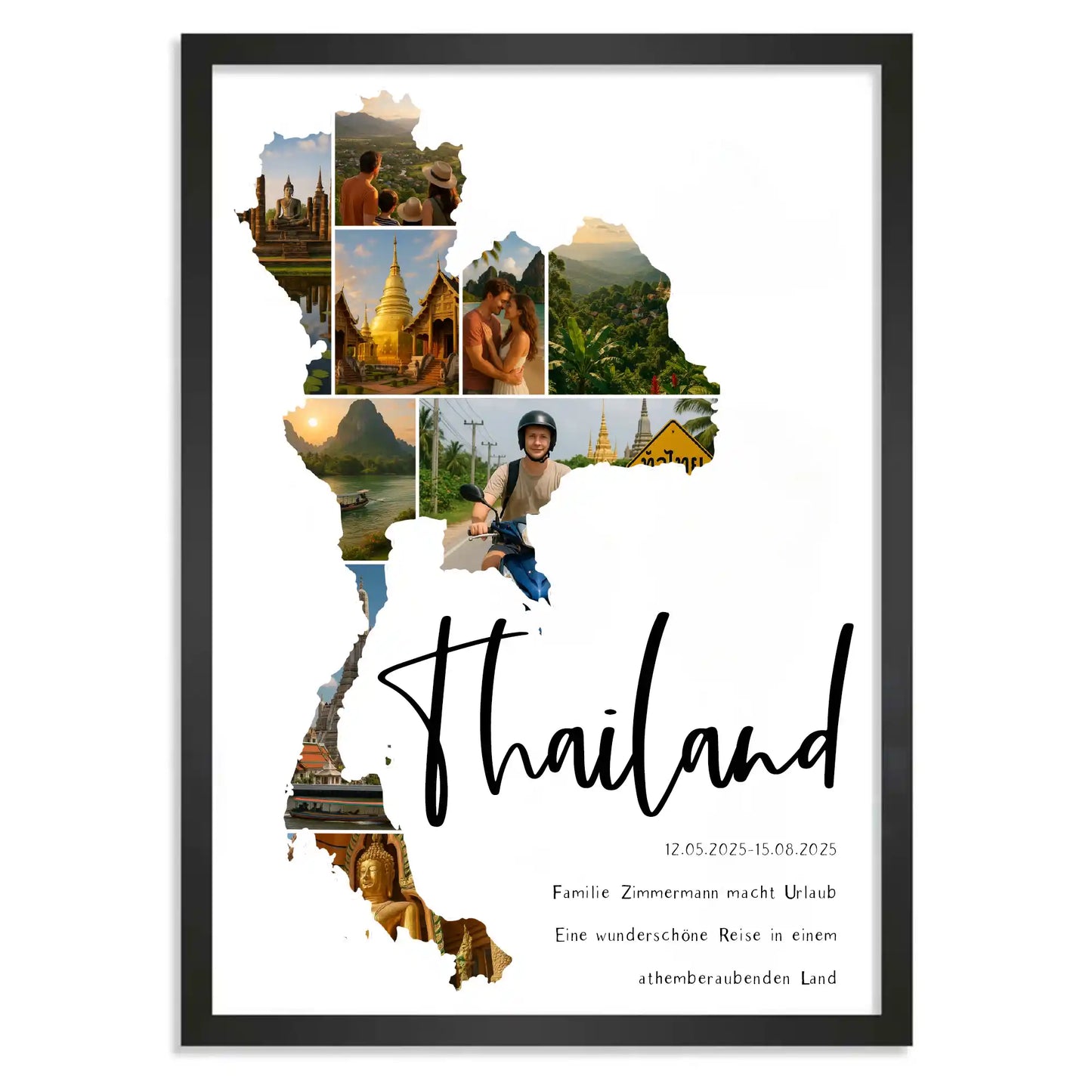 Personalisiertes Poster "Unser Urlaub #1"