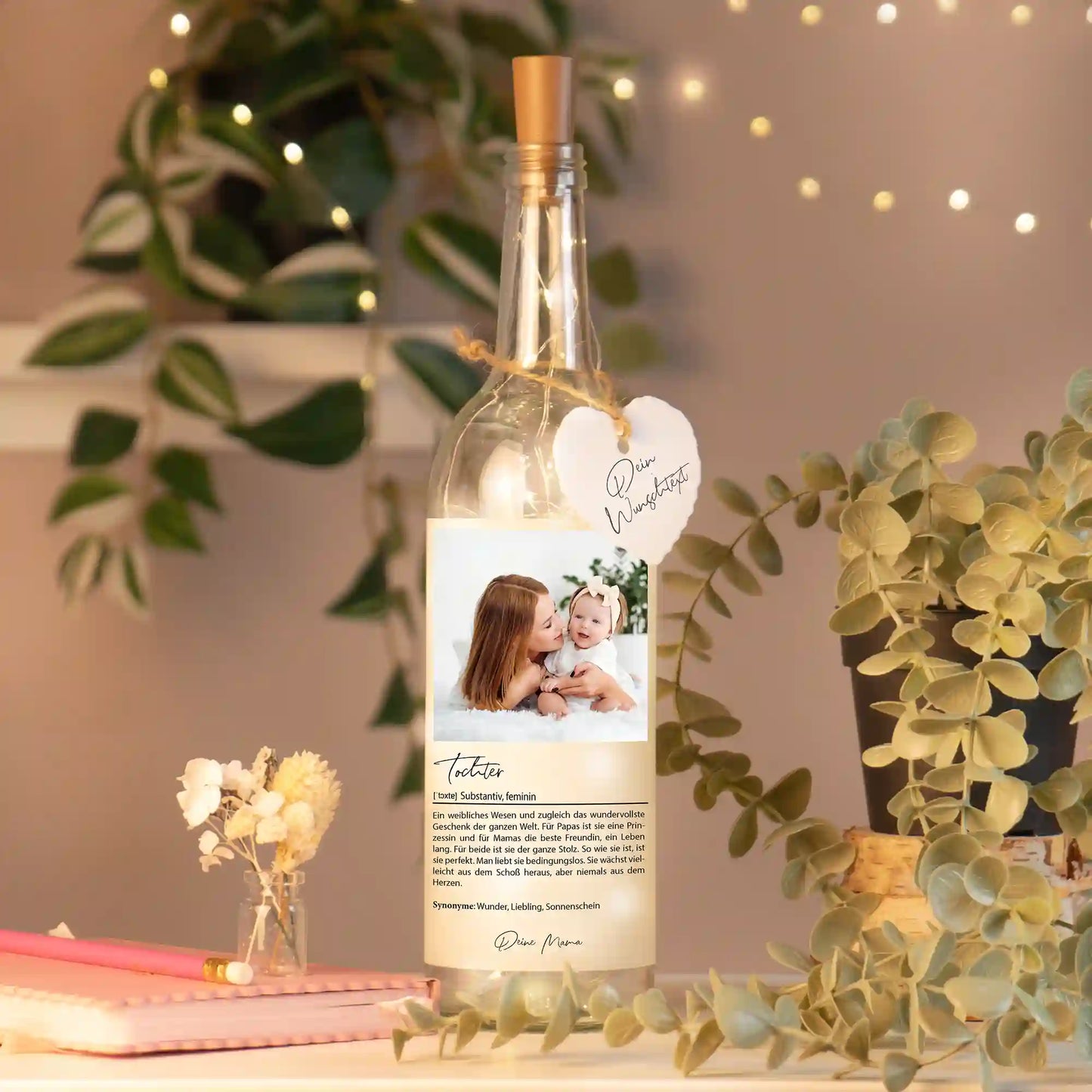 Personalisierte Lichterflasche "Definition"
