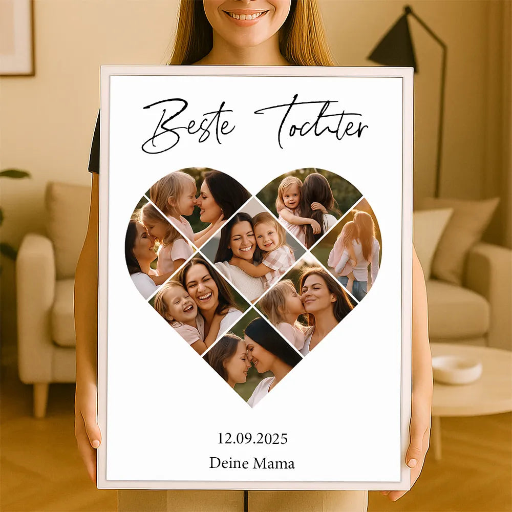 Personalisiertes Wandbild "Fotocollage #5 Herz"