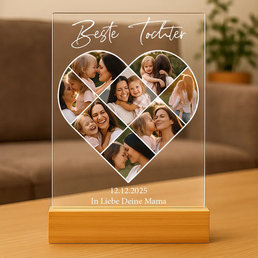 Personalisiertes Bild auf Acrylglas "Fotocollage #5 Herz"