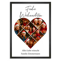 Personalisiertes Poster "Fotocollage #5 Herz"